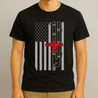 A 10 Warthog Airplane American Flag Runway A10 Thunderbird T-Shirt