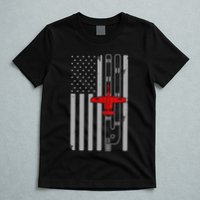 A 10 Warthog Airplane American Flag Runway A10 Thunderbird T-Shirt