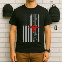 A 10 Warthog Airplane American Flag Runway A10 Thunderbird T-Shirt