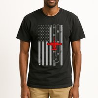 A 10 Warthog Airplane American Flag Runway A10 Thunderbird Tall T-Shirt