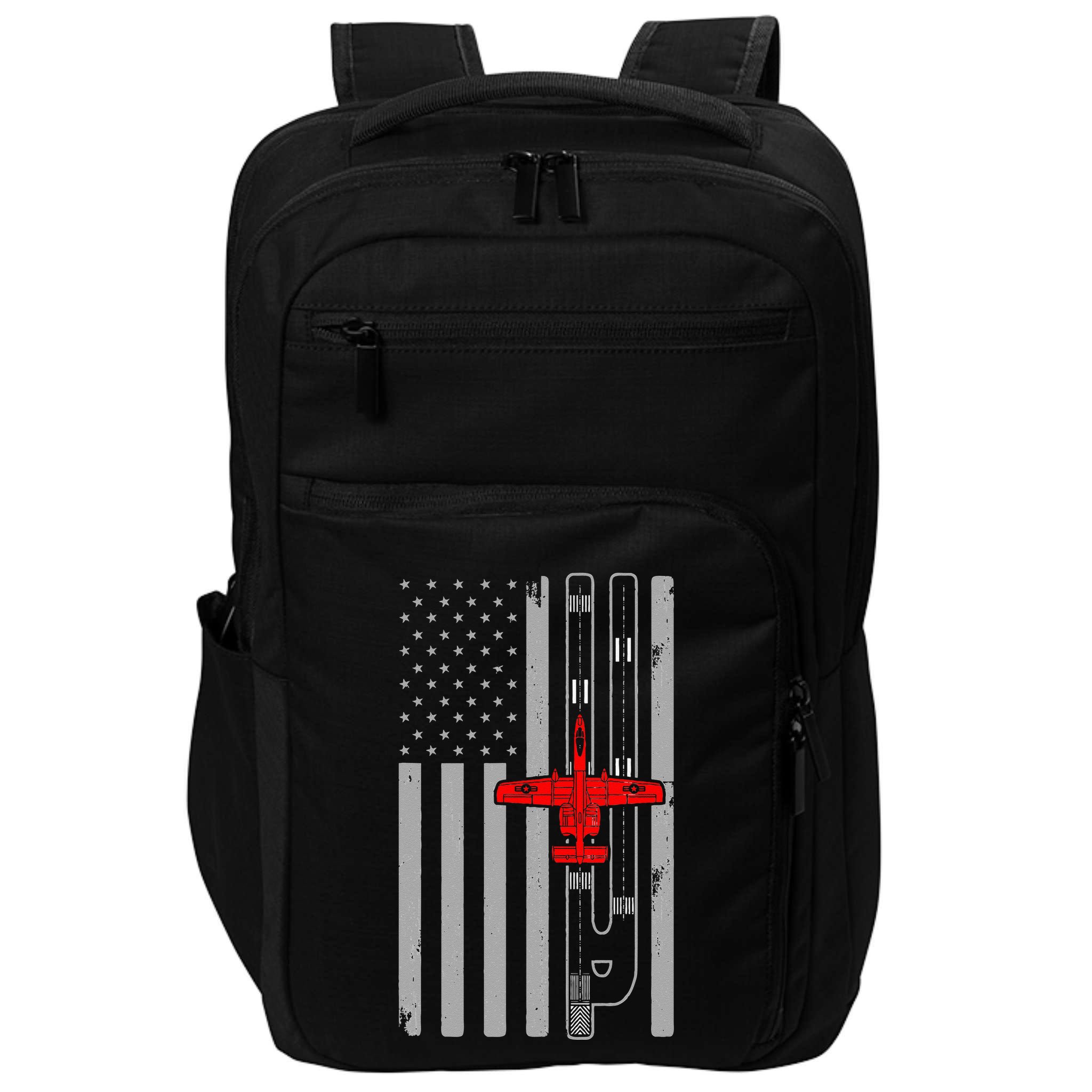 A 10 Warthog Airplane American Flag Runway A10 Thunderbird Impact Tech Backpack