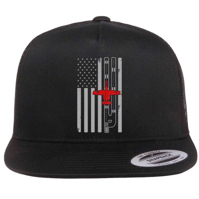 A 10 Warthog Airplane American Flag Runway A10 Thunderbird Flatbill Hat