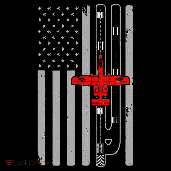 A 10 Warthog Airplane American Flag Runway A10 Thunderbird Magnet
