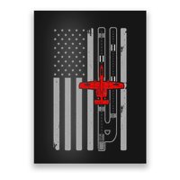 A 10 Warthog Airplane American Flag Runway A10 Thunderbird Poster