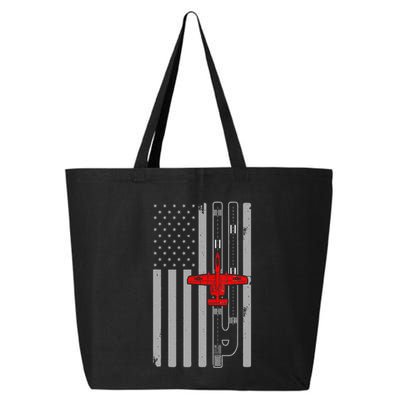 A 10 Warthog Airplane American Flag Runway A10 Thunderbird 25L Jumbo Tote