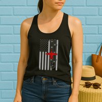 A 10 Warthog Airplane American Flag Runway A10 Thunderbird Womens Tank Top