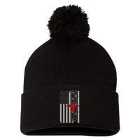 A 10 Warthog Airplane American Flag Runway A10 Thunderbird Pom Pom 12in Knit Beanie