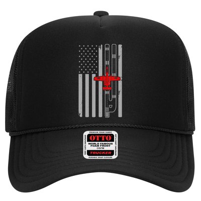 A 10 Warthog Airplane American Flag Runway A10 Thunderbird Trucker Hat