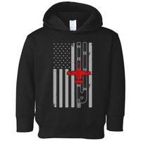 A 10 Warthog Airplane American Flag Runway A10 Thunderbird Toddler Hoodie