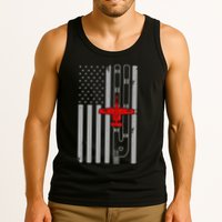 A 10 Warthog Airplane American Flag Runway A10 Thunderbird Tank Top