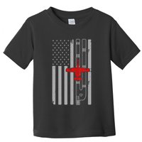 A 10 Warthog Airplane American Flag Runway A10 Thunderbird Toddler T-Shirt