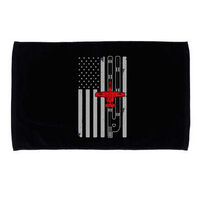 A 10 Warthog Airplane American Flag Runway A10 Thunderbird Microfiber Hand Towel