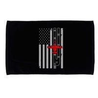 A 10 Warthog Airplane American Flag Runway A10 Thunderbird Microfiber Hand Towel