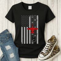 A 10 Warthog Airplane American Flag Runway A10 Thunderbird Womens T-Shirt