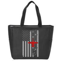 A 10 Warthog Airplane American Flag Runway A10 Thunderbird Zip Tote Bag