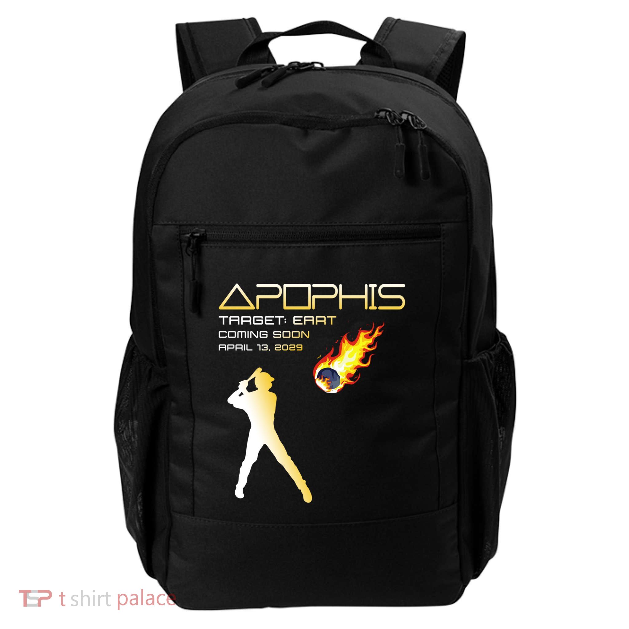 Apophis 2029 Asteroid 99942 Target Earth Baseball Player Gift Daily Commute Backpack