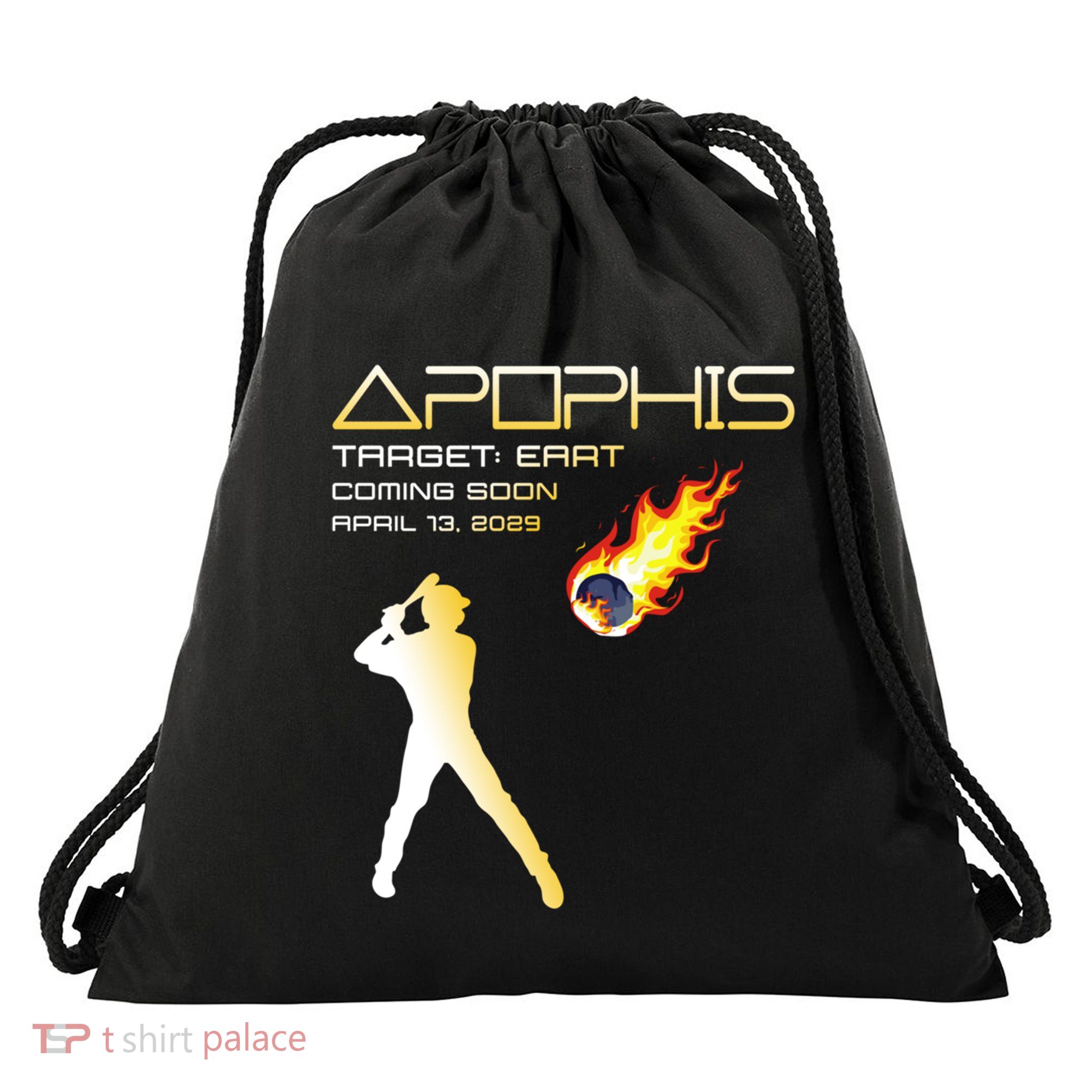 Apophis 2029 Asteroid 99942 Target Earth Baseball Player Gift Drawstring Bag