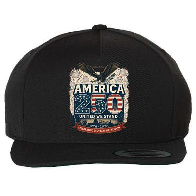 America's 250th Anniversary Of Freedom USA 1776-2026 Wool Snapback Cap