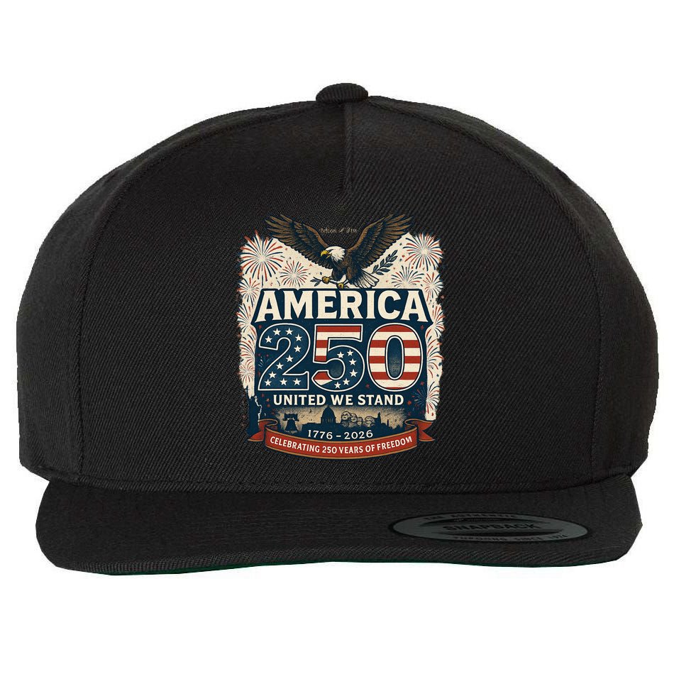 America's 250th Anniversary Of Freedom USA 1776-2026 Wool Snapback Cap
