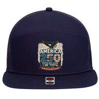 America's 250th Anniversary Of Freedom USA 1776-2026 7 Panel Mesh Trucker Snapback Hat
