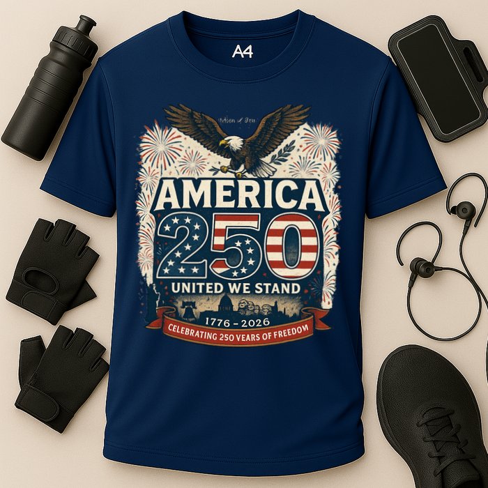 America's 250th Anniversary Of Freedom USA 1776-2026 Cooling Performance Crew T-Shirt