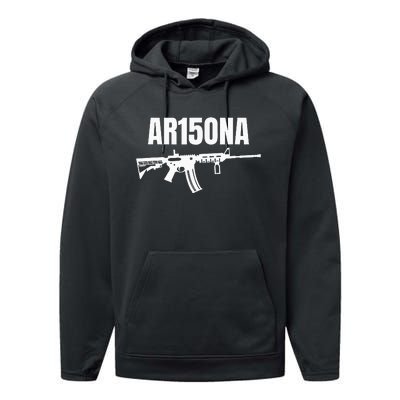 Ar15ona 2nd Amendment Ar 15 For Gun Owners Performance Fleece Hoodie