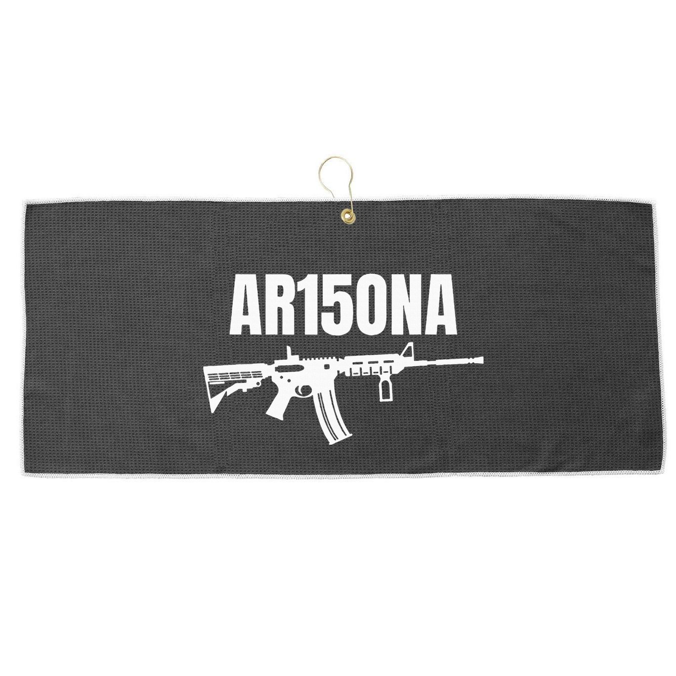 Ar15ona 2nd Amendment Ar 15 For Gun Owners Large Microfiber Waffle Golf Towel