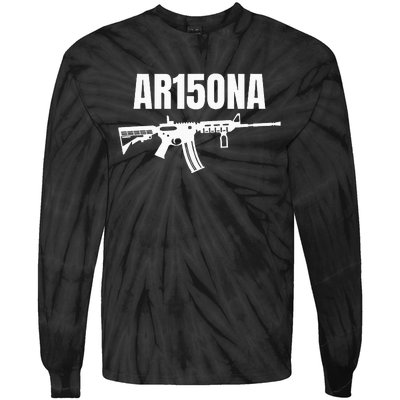 Ar15ona 2nd Amendment Ar 15 For Gun Owners Tie-Dye Long Sleeve Shirt