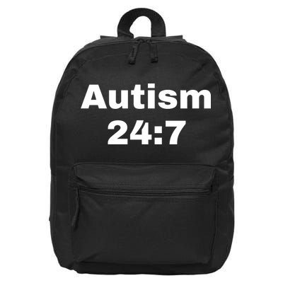 Autism 24:7  16 in Basic Backpack