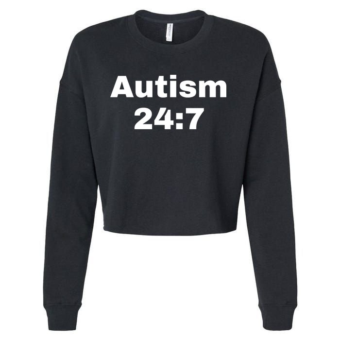 Autism 24:7  Cropped Pullover Crew