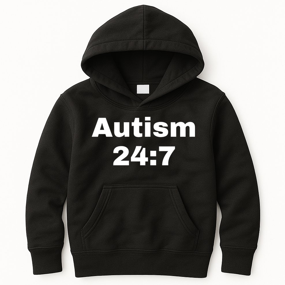 Autism 24:7  Kids Hoodie