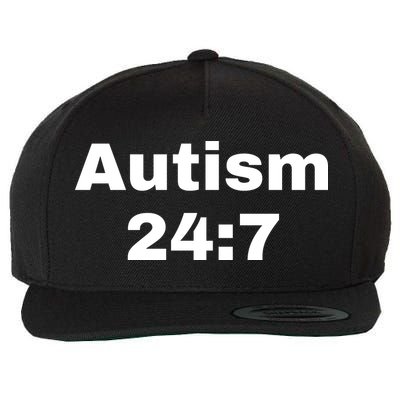 Autism 24:7  Wool Snapback Cap