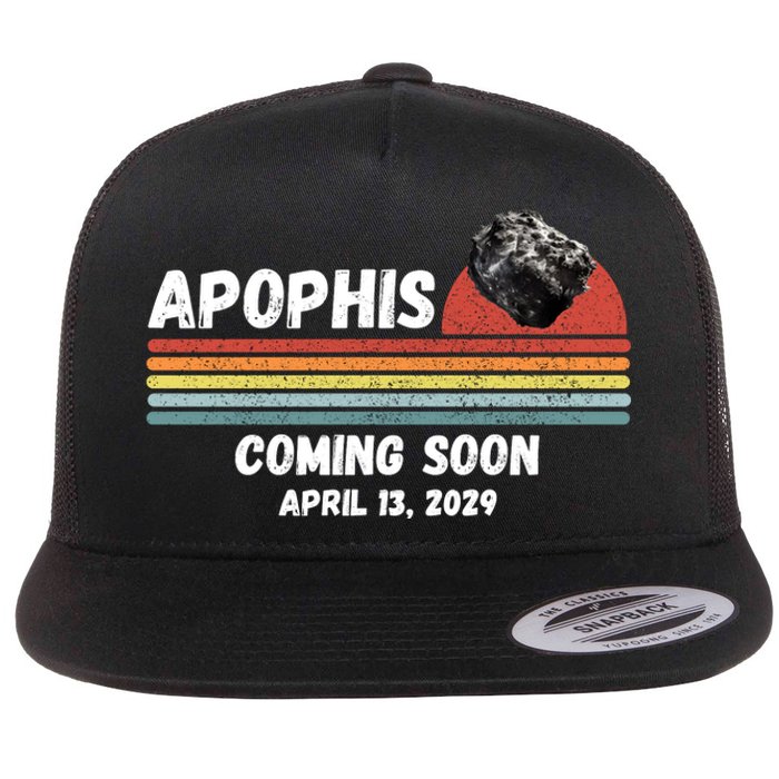 Apophis 2029 Asteroid 99942 Apophis April 13 2029 Comet Meteor Funny Space Humor Flat Bill Trucker Hat