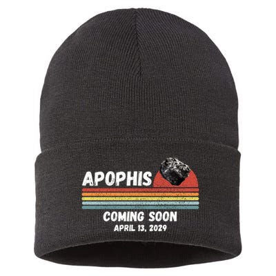 Apophis 2029 Asteroid 99942 Apophis April 13 2029 Comet Meteor Funny Space Humor Sustainable Knit Beanie