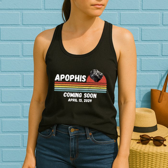 Apophis 2029 Asteroid 99942 Apophis April 13 2029 Comet Meteor Funny Space Humor Womens Tank Top