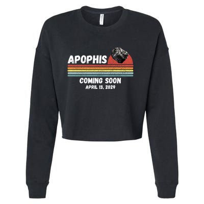 Apophis 2029 Asteroid 99942 Apophis April 13 2029 Comet Meteor Funny Space Humor Cropped Pullover Crew