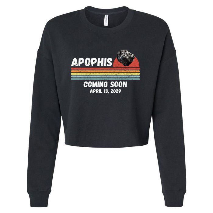 Apophis 2029 Asteroid 99942 Apophis April 13 2029 Comet Meteor Funny Space Humor Cropped Pullover Crew