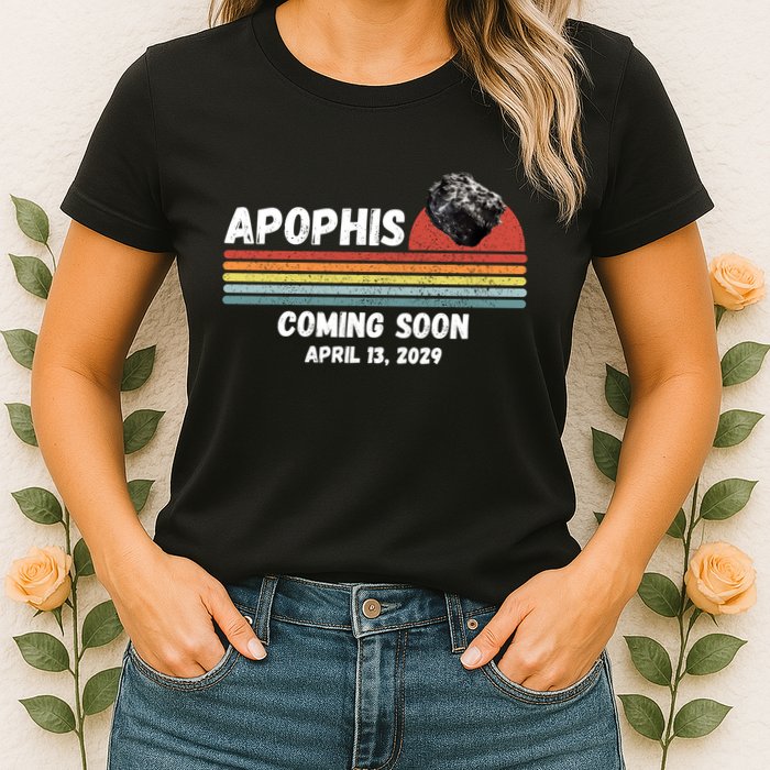Apophis 2029 Asteroid 99942 Apophis April 13 2029 Comet Meteor Funny Space Humor Womens T-Shirt