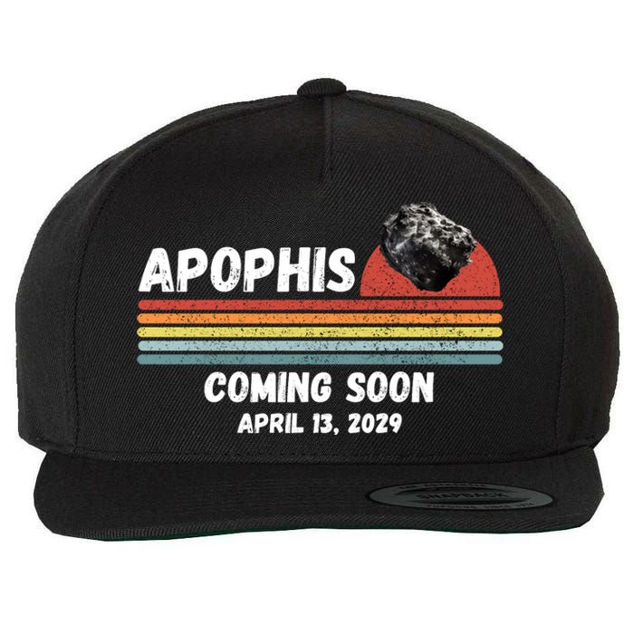 Apophis 2029 Asteroid 99942 Apophis April 13 2029 Comet Meteor Funny Space Humor Wool Snapback Cap