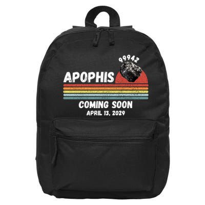 Apophis 2029 Apophis April 13 2029 Asteroid 99942 Funny Space Humor Comet Meteor 16 in Basic Backpack