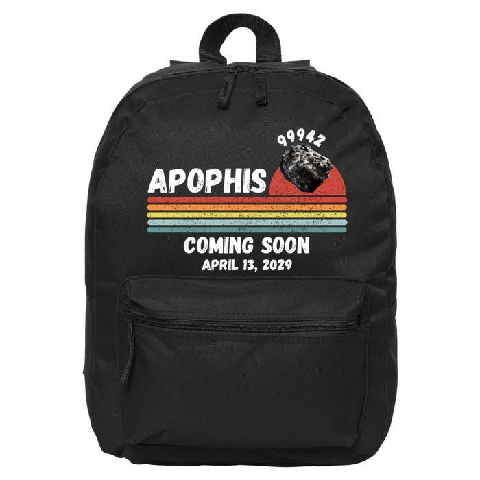 Apophis 2029 Apophis April 13 2029 Asteroid 99942 Funny Space Humor Comet Meteor 16 in Basic Backpack