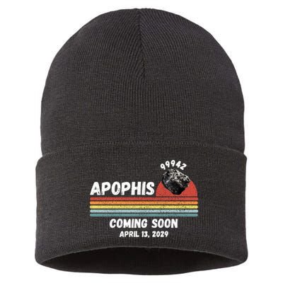 Apophis 2029 Apophis April 13 2029 Asteroid 99942 Funny Space Humor Comet Meteor Sustainable Knit Beanie