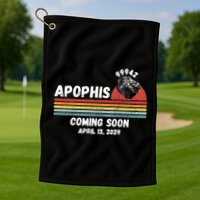 Apophis 2029 Apophis April 13 2029 Asteroid 99942 Funny Space Humor Comet Meteor Golf Towel