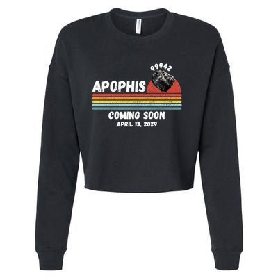 Apophis 2029 Apophis April 13 2029 Asteroid 99942 Funny Space Humor Comet Meteor Cropped Pullover Crew