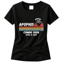 Apophis 2029 Apophis April 13 2029 Asteroid 99942 Funny Space Humor Comet Meteor Womens T-Shirt