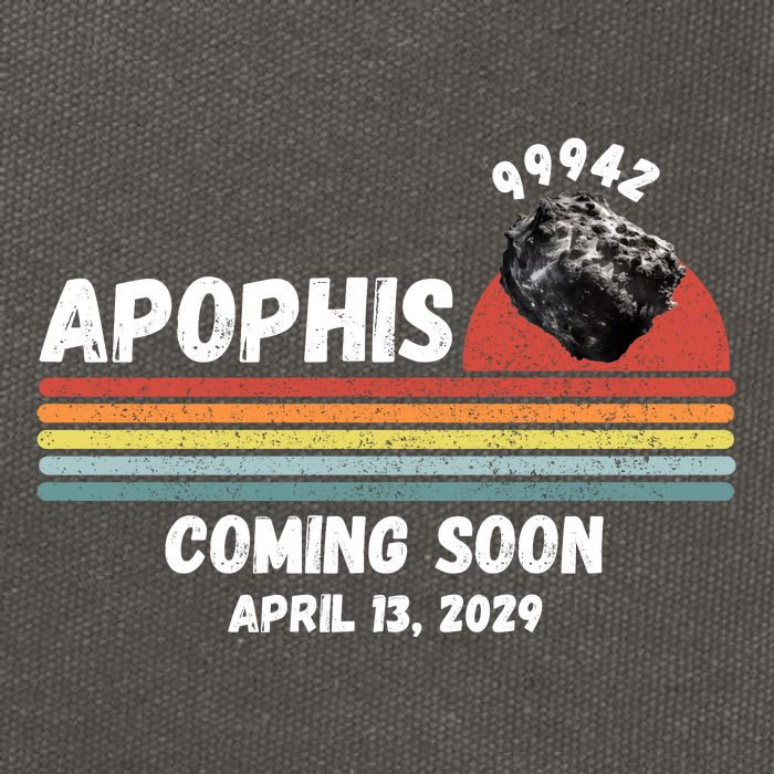 Apophis 2029 Apophis April 13 2029 Asteroid 99942 Funny Space Humor Comet Meteor Cotton Canvas Backpack
