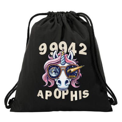 Asteroid 2029 Apophis Close Approach Cool Funny Unicorn Drawstring Bag