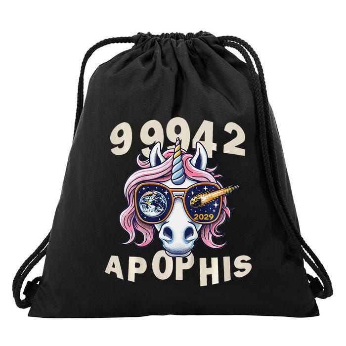 Asteroid 2029 Apophis Close Approach Cool Funny Unicorn Drawstring Bag