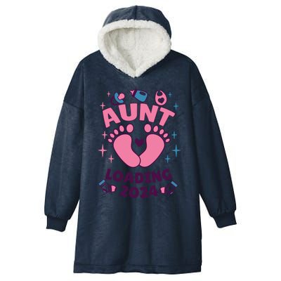 Aunt 2024 Aunt To Be Aunts Niece 2024 Aunt Loading Great Gift Hooded Wearable Blanket