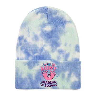 Aunt 2024 Aunt To Be Aunts Niece 2024 Aunt Loading Great Gift Tie Dye 12in Knit Beanie